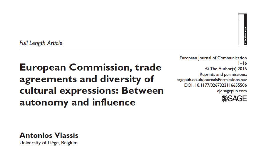 European Commission, trade agreements and diversity of cultural expressions