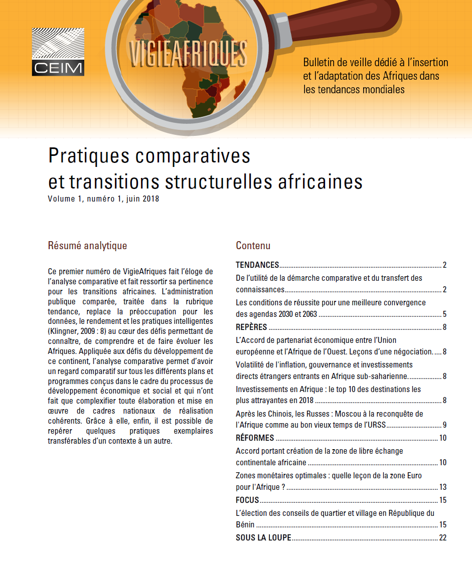 Pratiques comparatives et transitions structurelles africaines
