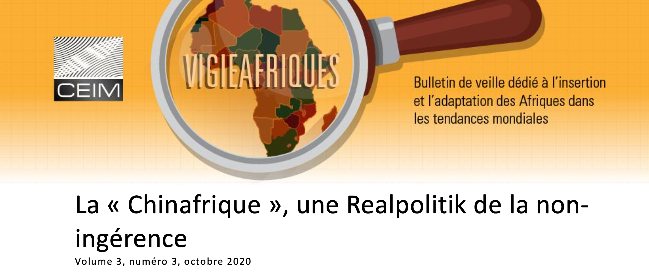 La « Chinafrique », une Realpolitik de la noningérence