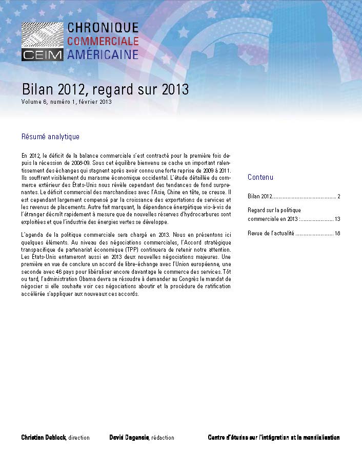 Bilan 2012, regard sur 2013