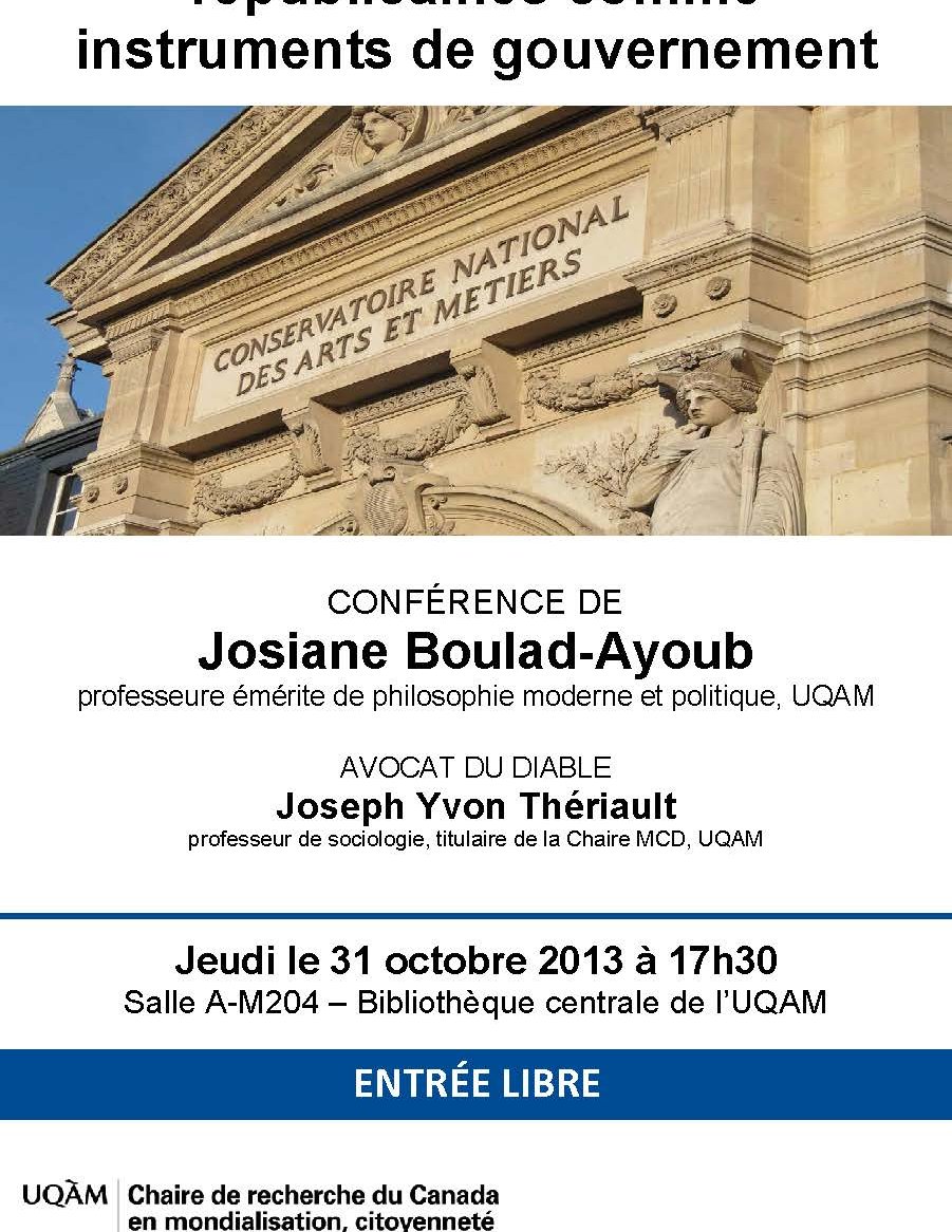 La création des institutions républicaines comme instruments de gouvernement