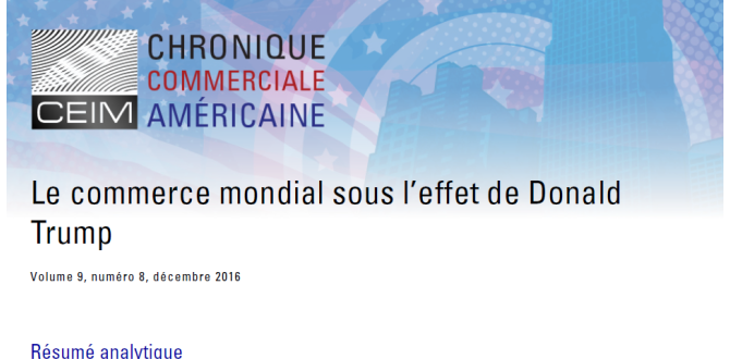Le commerce mondial sous l'effet de Donald Trump