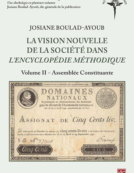 La vision nouvelle de la société dans l'Encyclopédie méthodique. Volume 2. Assemblée constituante