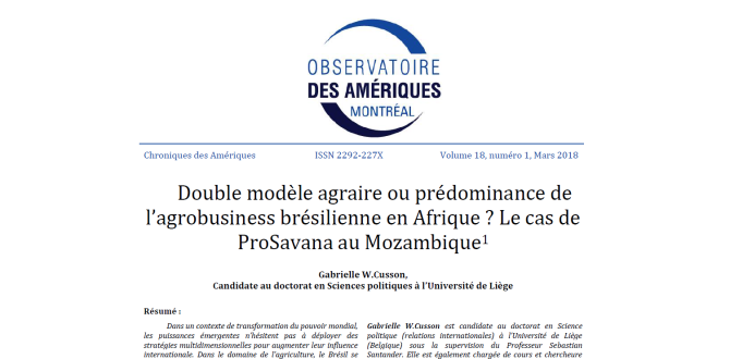 Double modèle agraire ou prédominance de l'agrobusiness brésilienne en (…)