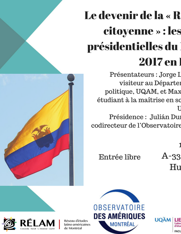 Le devenir de la « Révolution citoyenne » : les élections présidentielles du 19 février 2017 en Équateur
