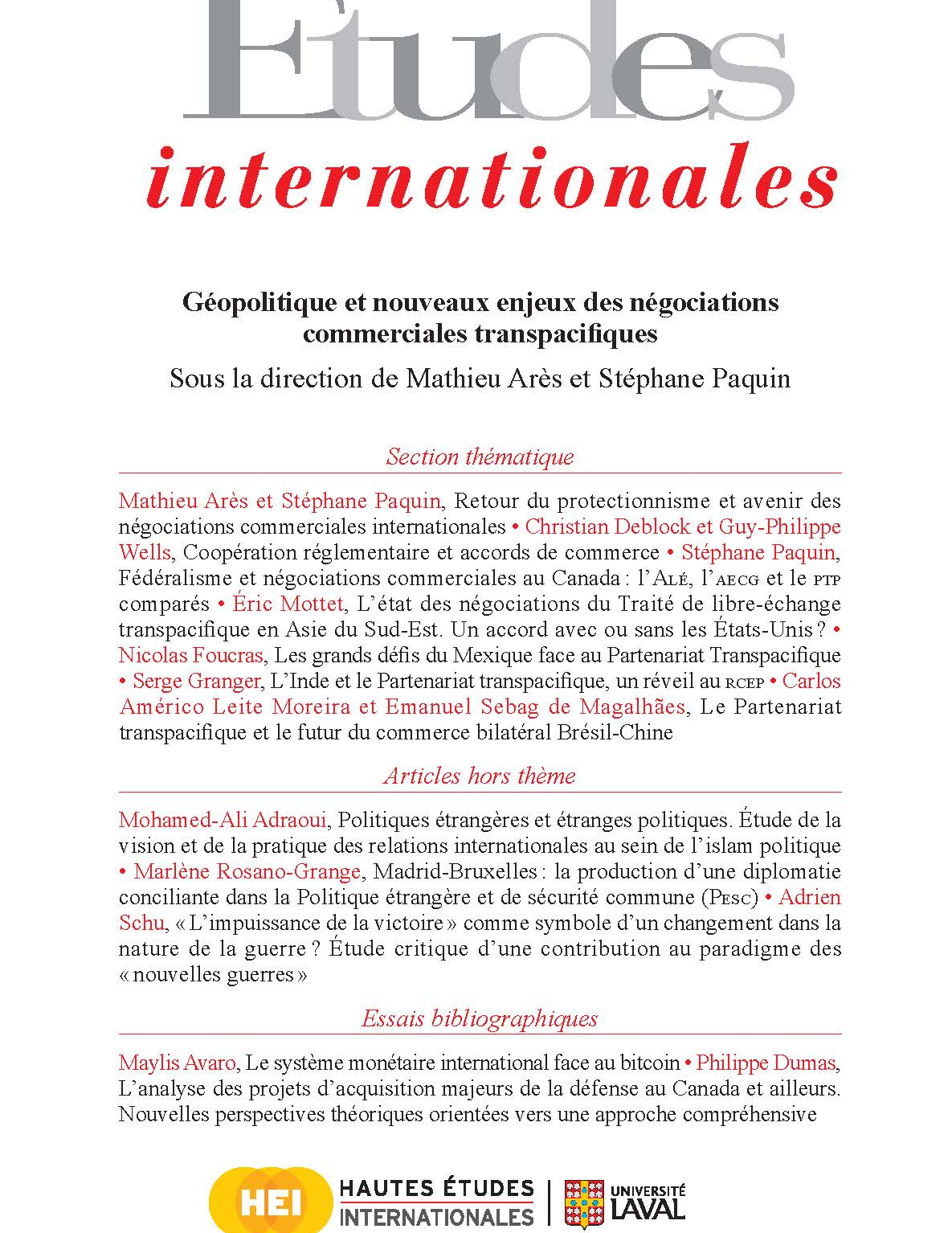 Géopolitique et nouveaux enjeux des négociations commerciales transpacifiques
