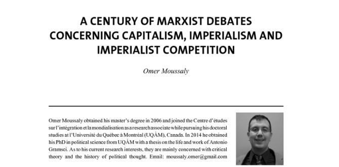 A Century of Marxist Debates Concerning Capitalism, Imperialism and (…)