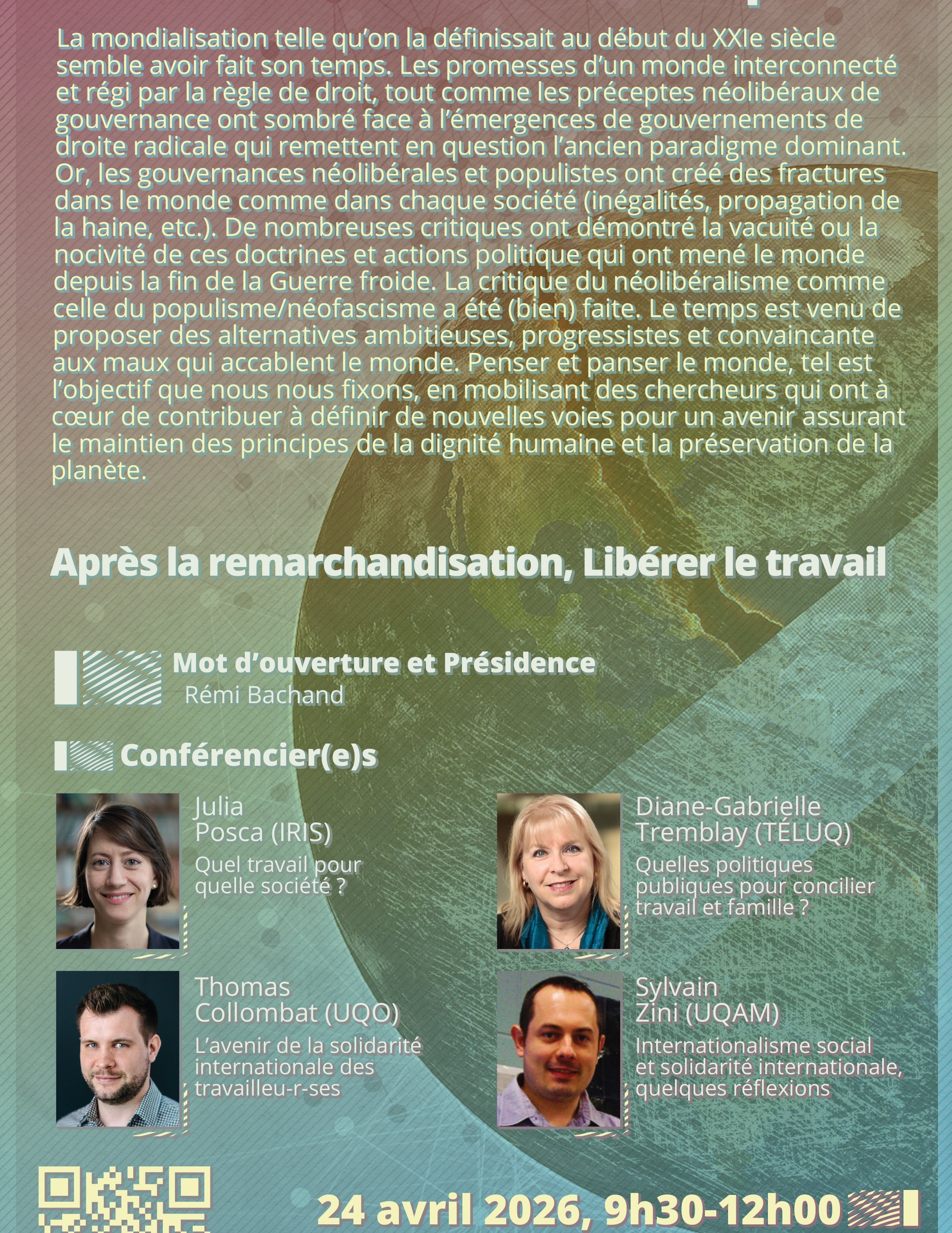 Série de conférences : P(e)anser le monde-Les alternatives internationales au néolibéralisme et au trumpisme