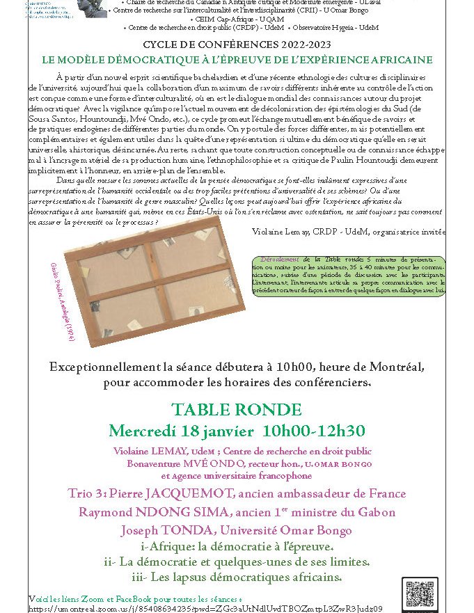 5e séance Table ronde 18 janvier 2023