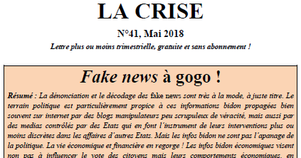Fake news à gogo !