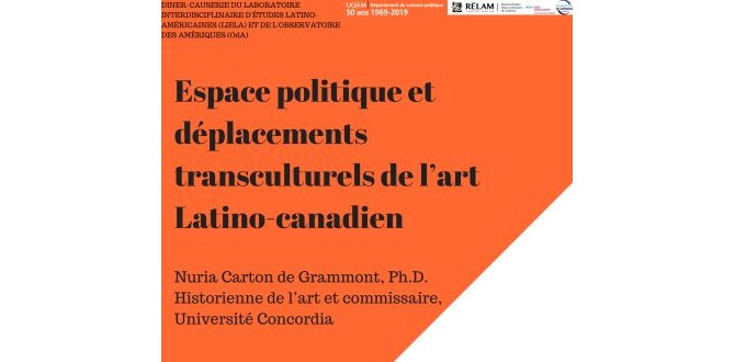 Espace politique et déplacements transculturels de l'art latino-canadien