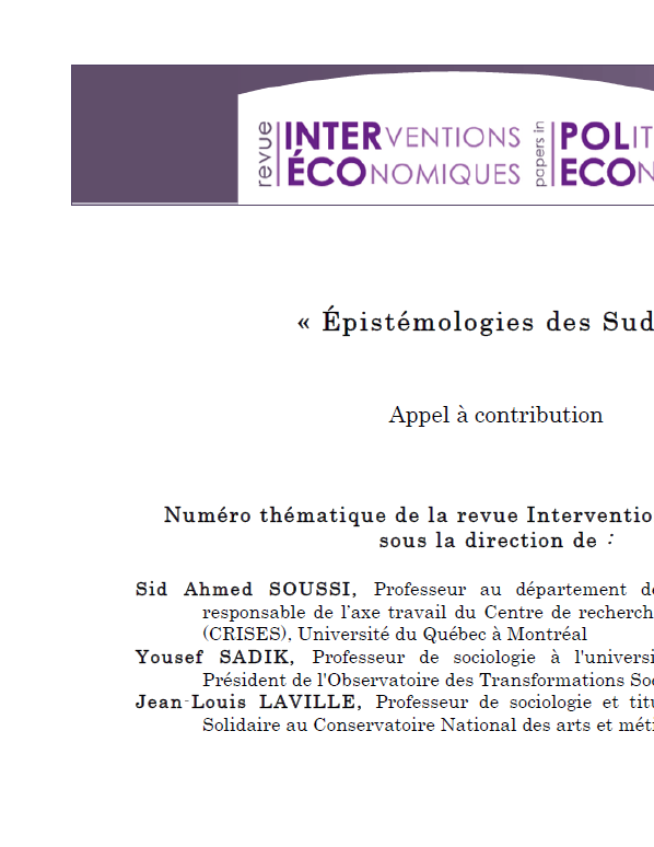 Épistémologies des Suds 