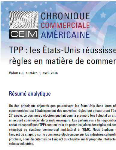 TPP : les États-Unis réussissent à introduire leurs règles en matière de commerce électronique 