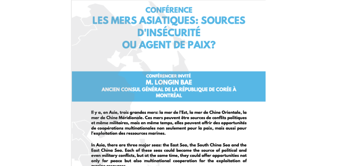 Les mers asiatiques : sources d'insécurité ou agent de paix ?
