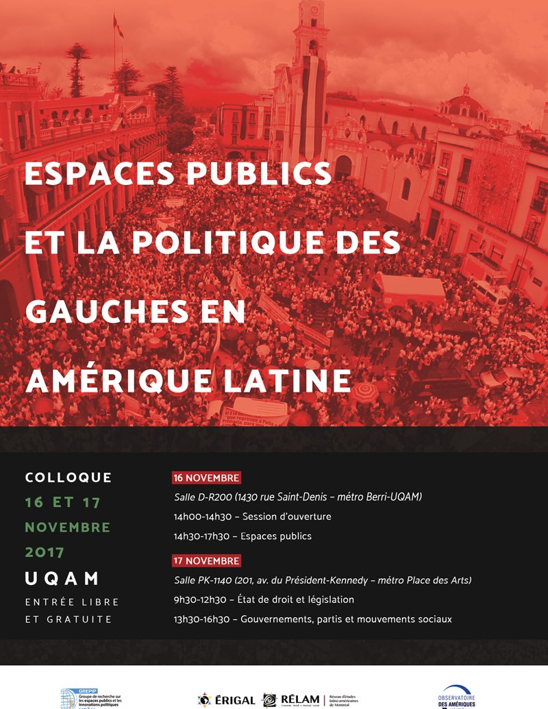 Espaces publics et la politique des gauches en Amérique latine