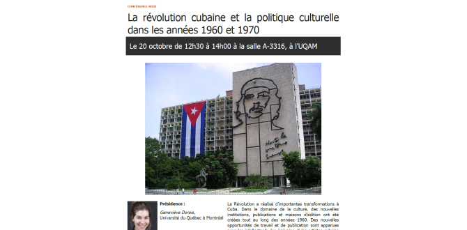 La révolution cubaine et la politique culturelle dans les années 1960 et 1970