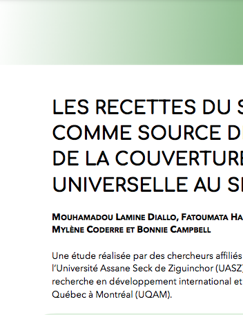 Les recettes du secteur minier comme source de financement de la Couverture Maladie Universelle au Sénégal