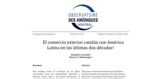 El comercio exterior catalán con América Latina en las últimas dos décadas