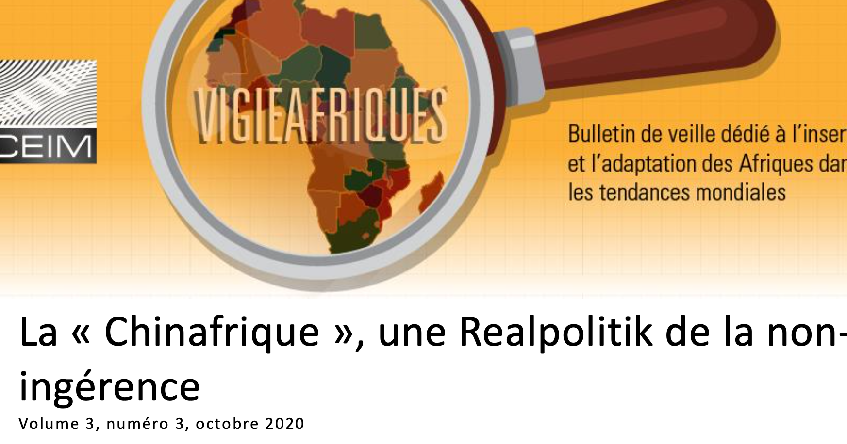 La « Chinafrique », une Realpolitik de la noningérence