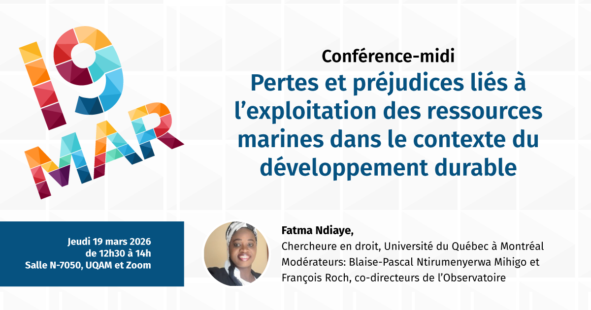 Pertes et préjudices liés à l'exploitation des ressources marines dans le contexte du développement durable