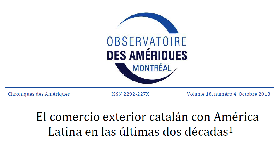 El comercio exterior catalán con América Latina en las últimas dos décadas