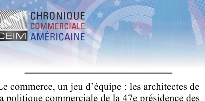 Le commerce, un jeu d'équipe : les architectes de la politique (…)