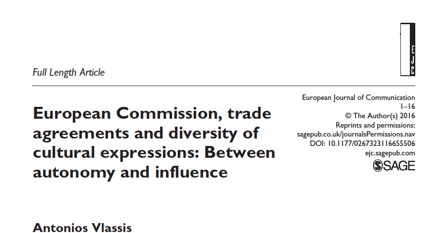 European Commission, trade agreements and diversity of cultural expressions