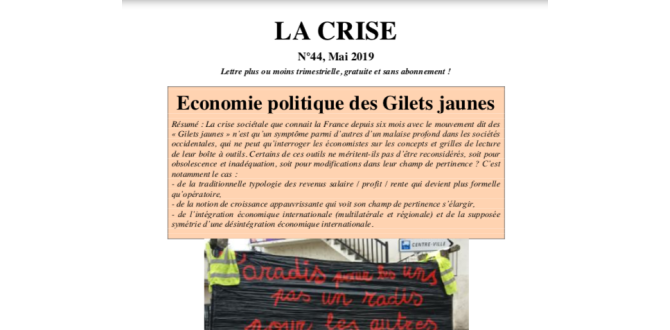 Economie politique des gilets jaunes
