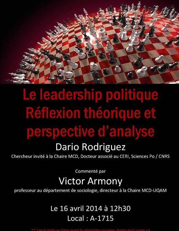 Le leadership politique. Réflexion théorique et perspective d'analyse