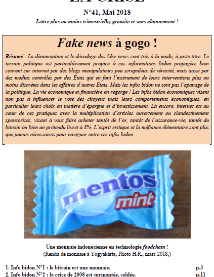Fake news à gogo !