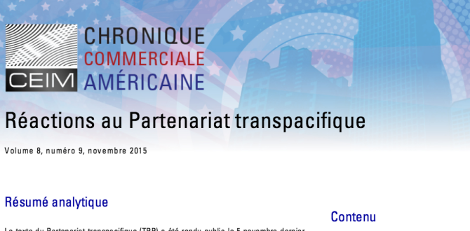 Réactions au Partenariat trans-pacifique